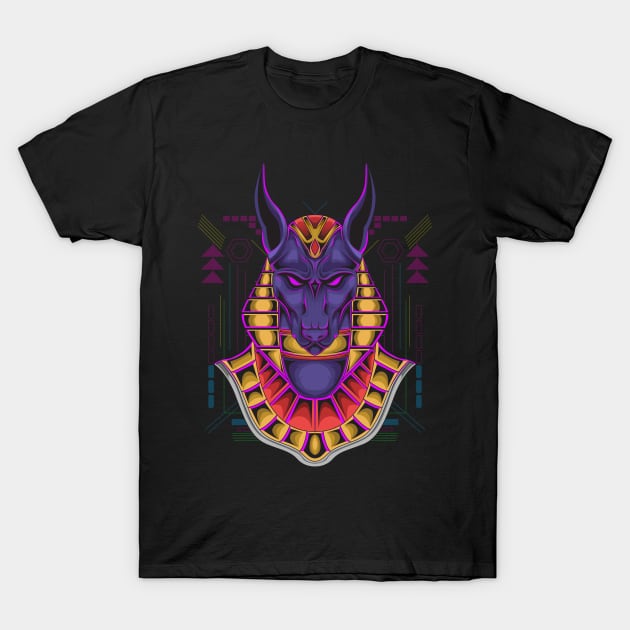 the anubis metal tshirt design T-Shirt by HSMdesign